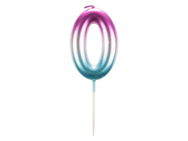 Свеча для торта цифра «0» (парафин) 4*6,8 см 90535 доставка оптом в Донецк