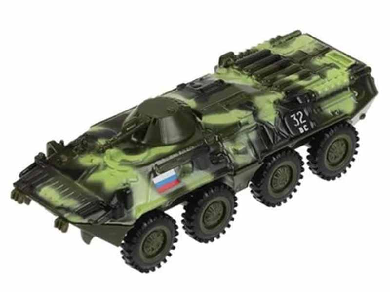 Модель металл. Броневик 13 см, инерц., повор. башня, кор. Технопарк