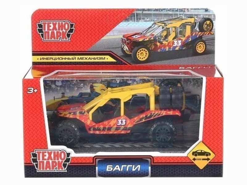Машина металл. Багги Автоспорт 12 см, инерц., красный, кор. Технопарк