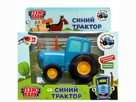 Модель металл. Синий Трактор 11 см, инерц., синий, кор. Технопарк
