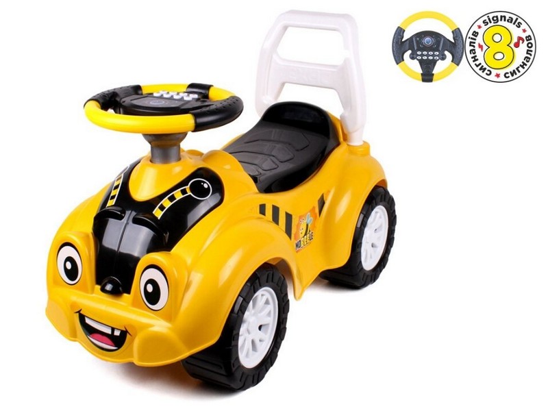 Донецк игрушка оптом Автомобиль для прогулок желтый (муз.)