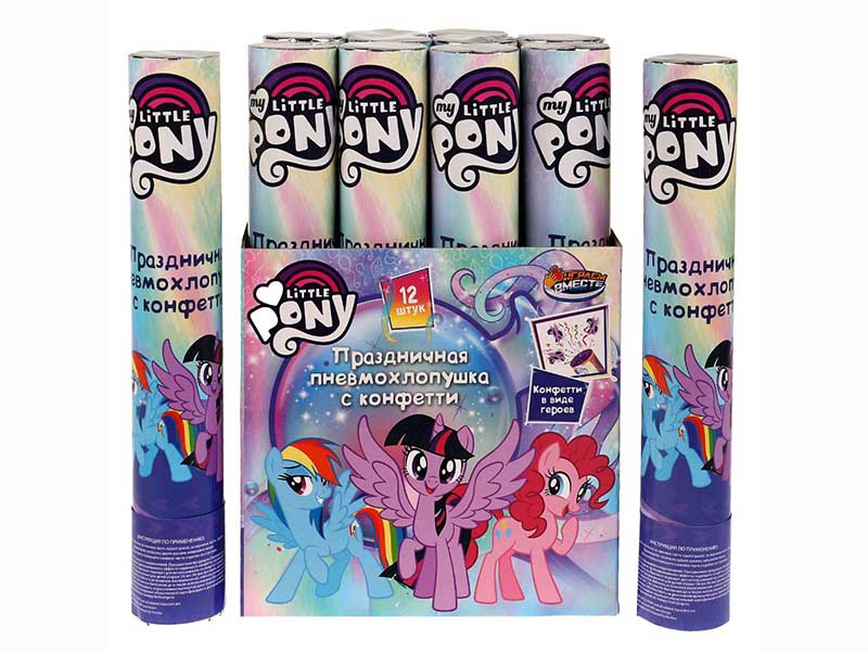 Пневмохлопушка Пони 30 см, конфетти в виде героев PPT-74663-MLP