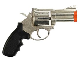 Оружие "Револьвер" металл., стрел. пистонами, 8 зарядов, блистер 15*25 см