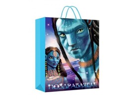 Пакет подарочный «ПОЗДРАВЛЯЕМ! АВАТАР» 18*23*8 см (мат. лам.) PM-100156-AV доставка оптом в Донецк