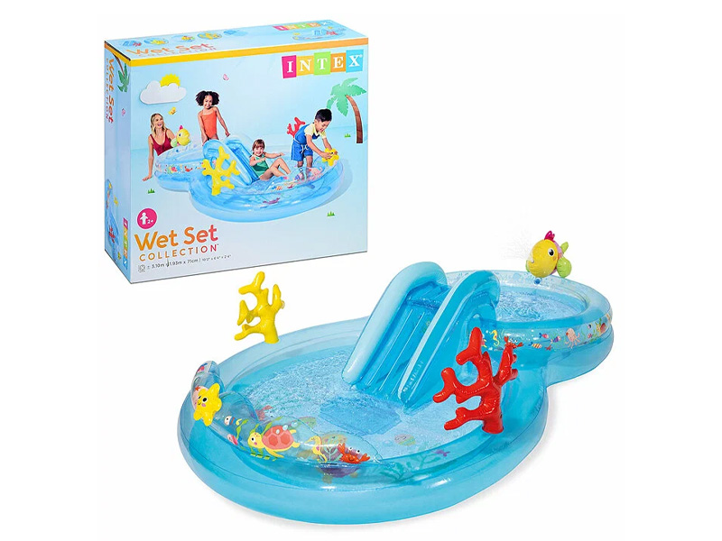 Донецк игрушка оптом Игровой центр "МОРСКИЕ ГЛУБИНЫ" с горкой и фонтаном 310*193*71см 56143NP