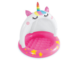 Бассейн с надувным дном «ЕДИНОРОЖКА» с навесом 102*102см 58438NP доставка оптом в Донецк