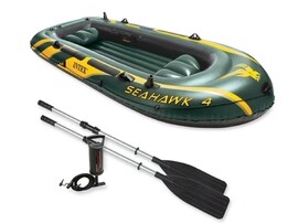 Надувная лодка четырехместная 351*145*48см с насосом и веслами доставка оптом в Донецк