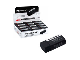 Ластик "Pensan" прямоугольный черный (24шт/уп) доставка оптом в Донецк