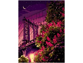 Холст с красками 40х50 см по номерам. МАНХЕТТЕНСКИЙ МОСТ доставка оптом в Донецк