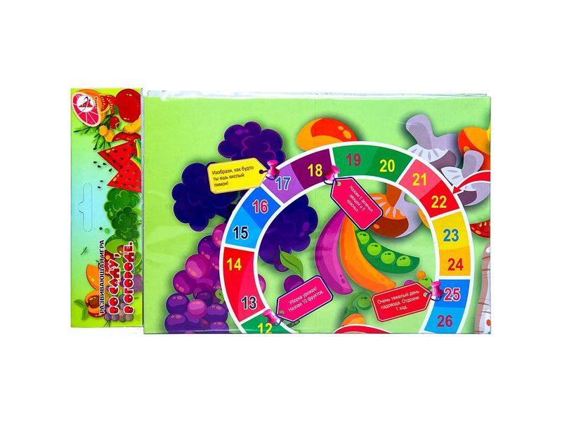 Донецк игрушка оптом Игра-ходилка с фишками "Во саду, в огороде" в пак.