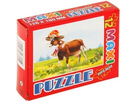 Макси-пазлы мягкие 126*190 мм «Коровка» 12 элементов доставка оптом в Донецк