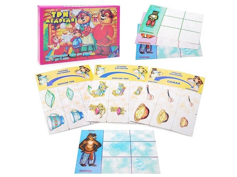 Донецк игрушка оптом Игра развивающая с карточками «Три медведя»