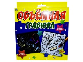 Объемная гравюра+раскраска 19*19 см «Дельфин. Ракета» доставка оптом в Донецк