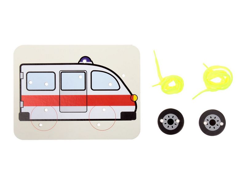 Донецк игрушка оптом Шнуровка-раскраска "Скорая помощь"