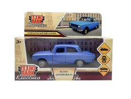 Машина металл. АЗЛК "Москвич-2140sl" 12.5 см, баг., инерц., синий, в кор. Технопарк