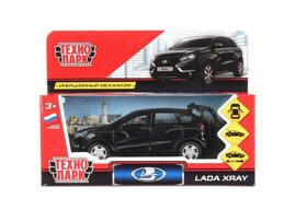 ТЕХНОПАРК МАШИНА LADA XRAY ЧЕРНЫЙ МЕТАЛЛ. ИНЕРЦ. 12СМ (ОТКРЫВ. ДВЕРИ, БАГАЖНИК) В КОР. доставка оптом в Донецк