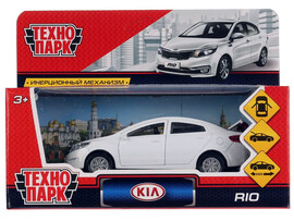 Технопарк. Машина "KIA RIO" металл. инерц. 12 см (открыв. двери, багажник) белый доставка оптом в Донецк