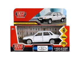Технопарк. Машина "ЛАДА 21099 СПУТНИК" металл. инерц. 12 см (открыв. двери, багажник) белый доставка оптом в Донецк