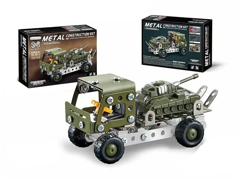 Конструктор металл. "Военная машина" 133 дет., в кор. Арт. 867-5