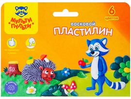 Пластилин восковой «Мульти-Пульти. Енот в лесу» 6 цветов 90 г доставка оптом в Донецк