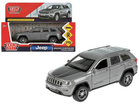 Машина металл. Jeep Grand Cherokee 12 см, дв., багаж., инерц., серый. Технопарк