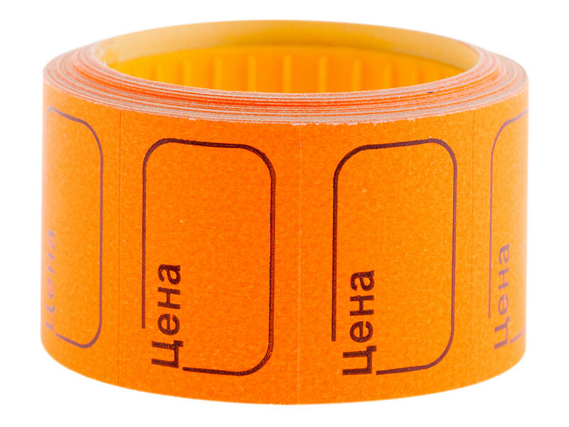 Донецк игрушка оптом Ценник 30*20мм «OfficeSpace» 200шт ОРАНЖЕВЫЙ