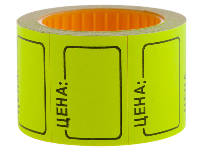 Донецк игрушка оптом Ценник 35*25мм «OfficeSpace»  200шт ЖЕЛТЫЙ