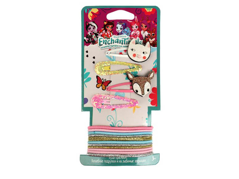 Аксессуары для волос "Энчантималс" 12 резинок, 4 заколки. HAIRSET-A-EN2