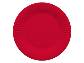 Тарелка бум. Красный 18 см, 6 шт.