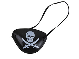 Пиратская повязка с черепом, черный