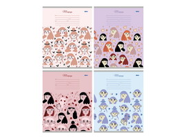 Тетрадь 18 л КЛЕТКА «СТИЛЬНЫЕ ПРИЧЁСКИ» (цвет. мелов. обл.) доставка оптом в Донецк