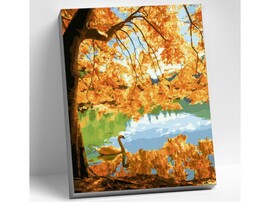 Картина по ном. Цветной холст 40х50 Осенний пейзаж, 28 цв. KK0733