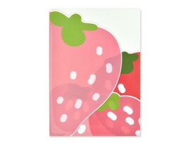 Папка А4 для документов «КЛУБНИКА» (пластик, 3 фигурных разделителя) доставка оптом в Донецк