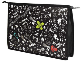 Папка А4 для тетрадей «ПАНК 2» (пластик, дно с расширением, на молнии) доставка оптом в Донецк