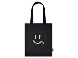 Сумка-шоппер «СМАЙЛ» 35*45 см (хлопок, полиэстер, внешний, внутр. карман) доставка оптом в Донецк