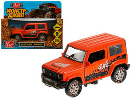Машина металл Suzuki Jimny 11,5 см, дв., баг., инерц., оранж, кор. Технопарк