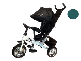 УЦЕНКА Велосипед 3х кол. GTI, кол. 20 и 25 см EVA, корзинка, зеленый. Арт. NX002-05