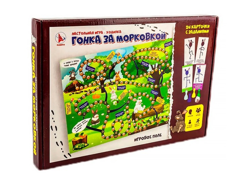 Настольная игра "Гонка за морковкой" Р3173