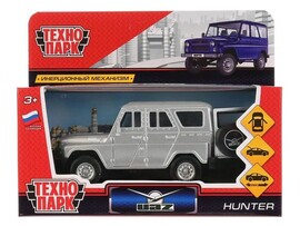 Технопарк. Машина «UAZ HUNTER» металл. инерц. 12 см (открыв. двери, багажник) серебристый доставка оптом в Донецк