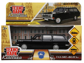 Технопарк. Машина «ГАЗ-2402 ВОЛГА» металл. инерц. 12 см (открыв. двери, багажник) черная доставка оптом в Донецк