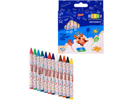 Набор восковых мелков 12 цв. «ВЕСЁЛЫЙ КОРГИ» доставка оптом в Донецк