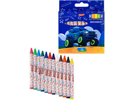 Набор восковых мелков 12 цв. «ДЖИП» доставка оптом в Донецк