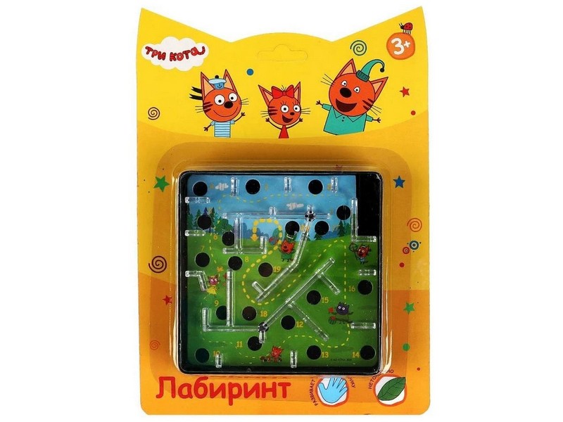 Донецк игрушка оптом Лабиринт «Три Кота» 15*21*2 см на планшете 0501K238-R2