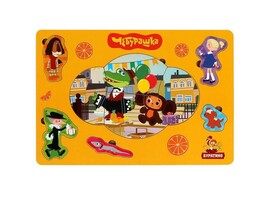 Вкладыш дерево «Чебурашка» 28*19 см в пленке CHEB-14 доставка оптом в Донецк