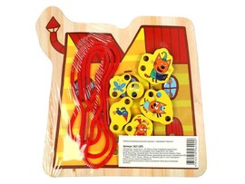 Шнуровка дерево «Домик котов. Три Кота» 16*16 см в пленке 1027-CATS доставка оптом в Донецк