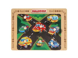 Вкладыш дерево "Машинки" 30*22 см в пленке W0134 доставка оптом в Донецк