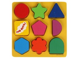 Вкладыш дерево «Геометрия. Три Кота» 12,5*12,5 см в пленке 1053-CATS доставка оптом в Донецк