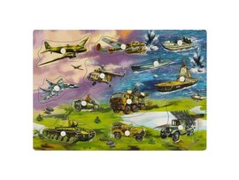 Вкладыш дерево «Военная техника» 28*20 см в пленке W0291 доставка оптом в Донецк