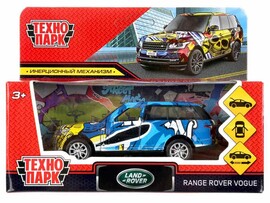 Машина металл. Range Rover Vogue Граффити 12 см, дв., багаж., инерц. Технопарк