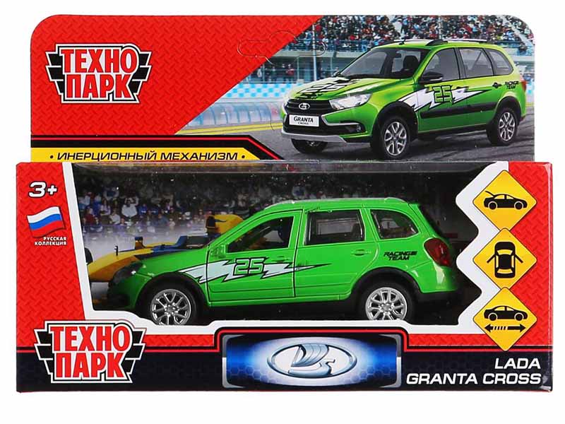 Машина металл. Lada Granta Cross Спорт 12 см, дв., багаж., инерц. Технопарк